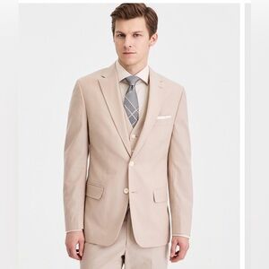 Tommy Hilfiger TH Flex Cotton Men's Suit- Tan